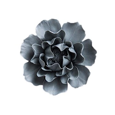 ALYCASO Peony Ceramic Flower Wall D&Atilde;&copy;cor Artificial 3D Flower Wall Art for Living Room Home Hallway Bedroom Kitchen Farmhouse Bathroom Dining Room, Caesious, 5.90 inch