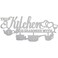 KHayRovies Metal Kitchen Wall Decor, This Kitchen is Seasoned with Love Word Name Sign Hanging Wall Art Hanging Sculptures, Silvery Rustic Iron Letters Quotes Wall Pediments for Kitchen Farmhouse