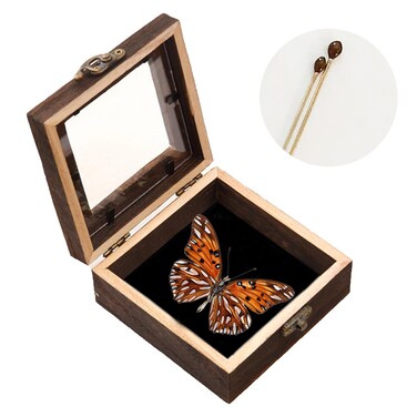 Butterfly Display Case Shadow Box,Butterfly Preservation Kit,Insect Display Case,Insect Display Box ,Butterfly Display Box,Insect Pinning Kit,Butterfly Shadow Box Rustic Wood