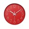 jomparis Red Wall Clock 12 Inch Silent Non-Ticking Battery Operated Quality Quartz Round Wall Clock Modern Decor Clock for Home Bedroom