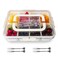 BELICOO Snack Box Container, Portable Clear Snack Box Container with 8 Compartments, Divided Snack Tray with Lid and Handle for Candy, Fruits, Snacks, for Party, Picnic, Wedding