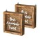 Pack of 2 Wood Fund Box Wooden Our Adventure Fund Box Rustic Shadow Box for Home Decor 7.2x7 in