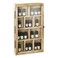 Ikee Design Wooden Collection Display Case with Hinged and Clear Tempered Glass Top, Wall Mounted 10 Slots Wood Display Storage Box for Mini Figures, Collections, Essential Oils, Oak Color