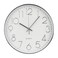 bakbrand Wall Clock 12 Inch Non-Ticking Silent Modern Simple Style Round Decor Clock Silver Stereoscopic Dial Quartz Wall Clocks for Home/Office/School/Living Room/Bedroom/Kitchen