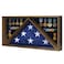 mopam Large Military Shadow Box,Wall Mount Military Shadow Box Display Case 27.2*13*3.2in Flag and Medal Display Case fit for 5' x 9.5' Burial Flag Badges Medals