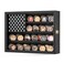 Challenge Coin Display Case 11x15IN, Military Medal Shadow Box HD Acrylic Glass 2 Groove Shelves, Retro Coin Holder with American Flag for Casino Poker Chips Exquisite Souvenirs