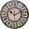 Qukueoy 14 Inch Silent Round Wooden Wall Clock Rustic Country Style, Battery Operated, Vintage Farmhouse Wall Decor for Living Room, Kitchen, Bedroom, Office