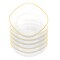 Idotry 6 Pack Clear Serving Tray, Plastic Serving Platters for Fruits, Chocolate, Nuts, Dessert