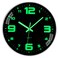 Warminn Wall Clock 12 inch Battery Operated Silent Non-Ticking Glow in The Dark Clocks Analog Small Digital Night Light Up Neon Outdoor Clocks for Living Room Bedroom Kitchen Bathroom Home Decor