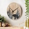 SwallowLiving Cabin Bear Wall Clock 12 Inch Silent Non Ticking Clock Wooden Forest Wildlife Mountain Lodge Wall Clock Battery Operated Rustic Farmhouse Wall Clock