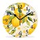 Kyvita Modern Wall Clocks Non-Ticking Silent Battery Operated Analog Clock Decor Wall Clocks for Bathroom-Fresh Yellow Lemons and Flowers Watercolor Drawing(10inch)