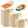 Uprony 300PCS Disposable Wood Plates, Rustic Design, Biodegradable Food Serving Tray, 5'' Plates, for Mini Sushi Boat, Party, Wedding, Picnic