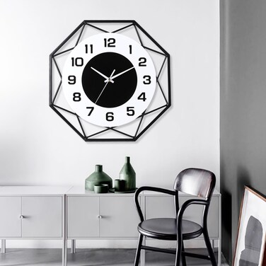 Dankeit Wall Clock,13inch Decorative Wall Clocks,Silent Non-Ticking Quality Quartz Wall Clock Battery Operated,Large Wall Clock for Living Room,Kitchen,Home,Bathroom,Bedroom Wall Decor