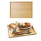 BFTOU 2pcs Rectangular Bamboo Serving Tray for Eating Drinks Storage Snacks TV Breakfast Coffee Parties Bathroom (13.8"x 10.2"x 0.8")
