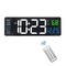 Plumeet Digital Wall Clock, 16&acirc;&euro;&trade;&acirc;&euro;&trade; Large LED Wall Clock with Remote Control, Big Digits, Auto-Dimming, 2 Alarm, Silent Wall Clock Show Date Week Temp (Include Adapter)