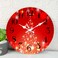 ArtSocket Christmas Wall Clock Silent Non-Ticking, Christmas Tree Snowflake Red Winter Snow Round Wall Clocks Decor for Home Kitchen Living Room Office, Battery Operated(12 Inch)