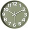 45MinST 12 Inch 3D Number Dial Face Modern Wall Clock, Silent Non-Ticking Round Home Decor Wall Clock with Arabic Numerals, Colorful Dial Face (Olive Green)