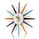 FIELDY Large Wall Clock 27.5 Inch Mid Century Wall Clock Starburst Clock Non Ticking Battery Operated 3D Wall Clock Home D&Atilde;&copy;cor for Living Room, Kitchen, Dining Room, Bedroom
