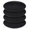 Wonderjune 4 Pcs 16 Inch Restaurant Serving Trays, Black Plastic Non Slip Round Tray, Large Food Crawfish Server Tray for Home, Restaurant, Kitchen, Cafeteria, Bar, Hotel