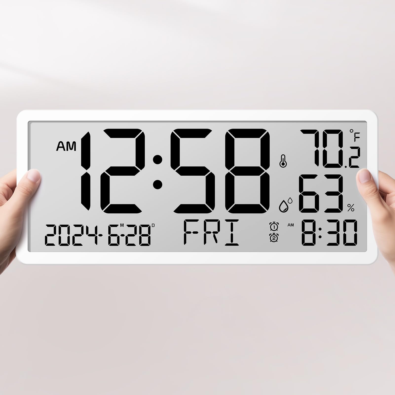Buy MASHI 14" Large Digital Wall Clock Battery Operated with Big Digits ...