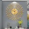 FLEBLE Large Wall Clocks for Living Room Decor Big Modern Silent Wall Clock Battery Operated Non-Ticking for Office Kitchen Bedroom Home Decorative Round Gold Metal Crystal Wall Watch for Indoor