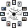 Sratte 3D Large Collage Photo DIY Wall Clock, 5 Inch Paper Photo Frame DIY Clock Modern Decor Family Quote Wall Stickers Clock Kit for Home Living Room Bedroom Office Decorations (Black)