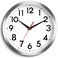 DAXSMY Wall Clock Modern Battery Operated 10 Inch Simpel Silent Non Ticking Decorative for Kitchen Office Outdoor Bedroom Living Room School Classroom(Silver)