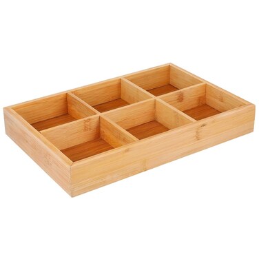 Cabilock Divided Serving Dishes Snacks Tray: Bamboo Serving Tray Serving Platters Divided Serving Platter for Chips and Dip Veggies Candy and Snacks