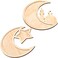 2 Pieces Ramadan Tray Eid Mubarak Tray Wooden Star Moon Shaped Ramadan Tray Islam Wooden Artistic Moon Star Dessert Tray Ramadan Decorations for Table Islam Wooden Artistic Moon Star Dessert Tray