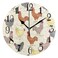 ALAZA Rooster Chicken Yellow Round Wall Clock Non-Ticking Silent Battery Operated Decorative Clock for Living Room Home Office Decor
