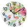 Naanle Beautiful Spring Hummingbirds Butterfly Flowers Round Wall Clock, 9.5 Inch Battery Operated Quartz Analog Quiet Desk Clock for Home,Kitchen,Office,School