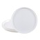 Yesdate 6 Packs Plastic Round Platter, 13.5-Inch Restaurant Food Serving Trays, White