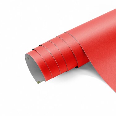 seonta 16"x78.7" Red Wallpaper Peel and Stick Wall Paper Self Adhesive Removable Thick Decorative Vinyl Film Waterproof Contact Paper for Walls Countertop Cabinets Furniture