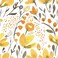 Blooming Wall Peel&amp;Stick Removable Watercolor Seamless Yellow Fresh Floral Kapok Self-Adhesive Prepasted Wallpaper Wall Mural