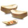 Voittozege 100 Pcs Bamboo Boat Plates Disposable Wooden Boat Plates, Leaf Boat Sushi Serving Tray 5.5" x 3.2", Bamboo Appetizer Boat Food Container for Appetizers