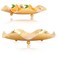 Tissting 7.8in Decorative Golden Metal Centerpiece Bowl, Gold Fruit Bowl, Round Serving Platter Tray Catch, Snack Tray, for Dining Living Room Home D&Atilde;&copy;cor