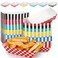 Mifoci 120 Pcs 1 lb Disposable Food Tray Checkered Paper Food Boats Colorful Burger Holder Paperboard Nacho Containers Nacho Plates Serving Dishes for Snacks Hot Dogs Sandwich Burger Chip Tacos Fries