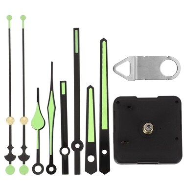 Gatuida Quartz Clock Movement Mechanism Battery Operated Wall Clock DIY Repair Parts Replacement with 3 Pairs Luminous Hands