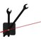Wall Clock Mechanism Replacement: Creative Wrench Shpaed Clock Hands and Motor Kit - Clock Parts Battery Operated Kit DIY Clock Making Kit (Black)