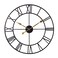 INFINITY TIME 30 Inch Wall Clocks for Living Room Decor, Oversized Modern Black Metal Roman Numeral Wall Clock Decorative(Gold Hands)