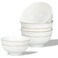 4.5-Inch Porcelain Ceramic Bowls for Kitchen, White Serving Bowls for Soup Pasta Salad Fruit Snack Noodles Ice Cream White Rice Cereal Bowl 12 oz Dinnerware Sets (Set of 4)