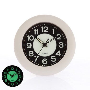 JLENOVEG Silent Wall Clock, 6.7" Round Non-Ticking Quality Modern Quartz Battery Operated Easy to Read Wall Decorative Clock for Home/Office/School/Kitchen/Bedroom/Living Room
