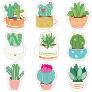 27 Pieces Cactus Sticky Notes Cacti Self-Stick Notes Sticky Memos Succulent Self-Adhesive Note Pads Set for Reminder Studying School Office Home Supplies, 9 Designs