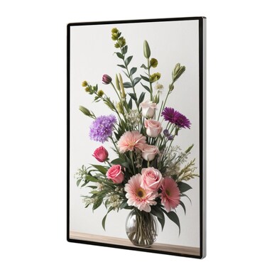 Generic A4 Aluminum Alloy Picture Frame,Flower Poster,Rounded Design, Anti-collision,9x12 Thin Photo Frame for Wall Tabletop Display