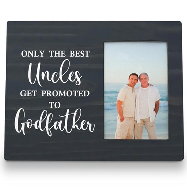 FLDAS Uncle Picture Frames 8x10, Godfather Gift, Uncle Gifts, Godfather Proposal Gifts, Gifts for Godfather Uncle, Baby Announcement Gifts, Best Uncles Get Promoted to Godfather Photo Tabletop Frames