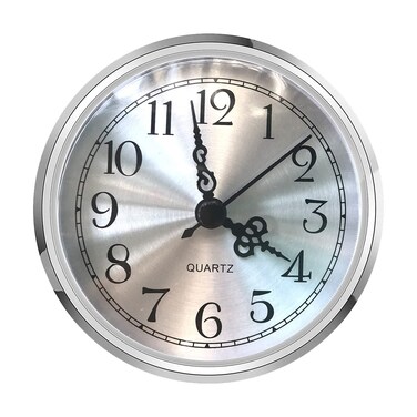 Carkio Mini Round Clock Insert 3-1/2 Inch (90 mm), Gold Quartz Clock Insert with Arabic Numeral Gold Dial Gold Tone Bezel Fit-up Movement Miniature Clock,Fit 3.0 inch (78 mm) Diameter Hole (Gold)