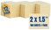 1InTheOffice Small Sticky Notes 1.5 x 2, Self-Stick Pad, Pop Up Stick Notes 1.5 x 2, Yellow, 100-Sheet 12/Pack