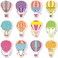 600 Sheets Hot Air Balloon Sticky Notepads 12 Styles Colorful Sticky Notepads Hot Air Balloon Mini Notepad Cute Self Stick Notepads for Home Office School Supplies, 3.15 x 3.54 Inch
