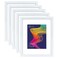 VCK Picture Frame Display Picture Photo Frame with High Definition Real Glass Front Display Tabletop and Wall Mounting (White, 16x20-5 Pack)