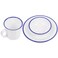 Luxshiny Melamine Plate Mug Bowl Set Contains Melamine Ware Bowl Dinner Serving Dish Faux Enamel Mug Camping Cup for Home Restaurant White